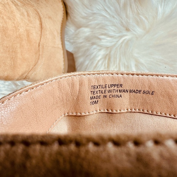 NWOT LOFT Vegan Microsuede Booties with wooden heel - Picture 2 of 10